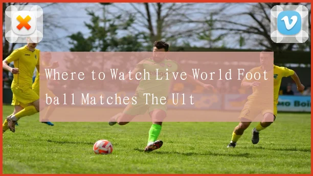 Where to Watch Live World Football Matches The Ult